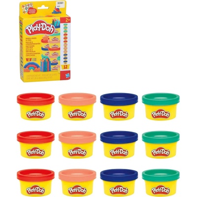 Play-Doh sada 12 kelímků modelovací hmoty