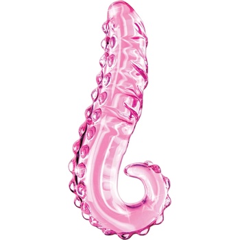 SuperLove Glass Perfect Tongue Dildo Pink