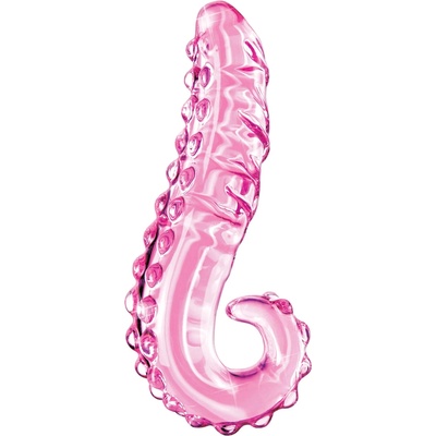 SuperLove Glass Perfect Tongue Dildo Pink
