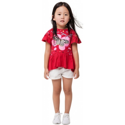 Winkiki kids Wear dívčí tričko Tree Nymph malinová