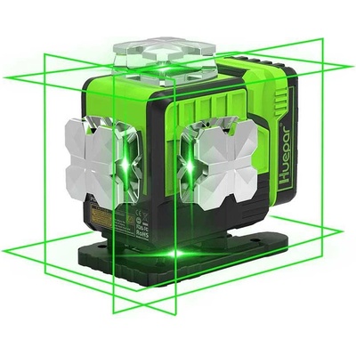 Huepar Нивелир лазерен линеен, Huepar P04CG, 4D, 20/40 м, зелен лъч, 16 линии (UNI-01012540)