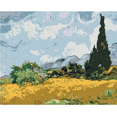 zuty Malování podle čísel Stromy na louce 50 x 40 cm vypnuté plátno na rám