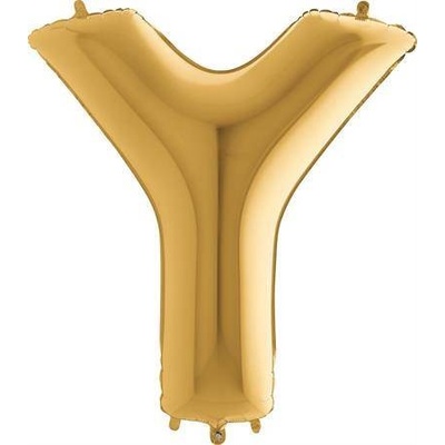 Nafúknutý balónik písmeno Y zlaté 102 cm Grabo