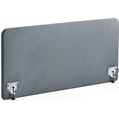 Zone stolový paraván bílé svorky potah Rivet modrošedá 140 X 65 x 3,6 cm – Sleviste.cz