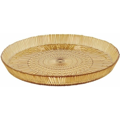 Bitz Oranžový skleněný servírovací talíř 30 cm Kusintha