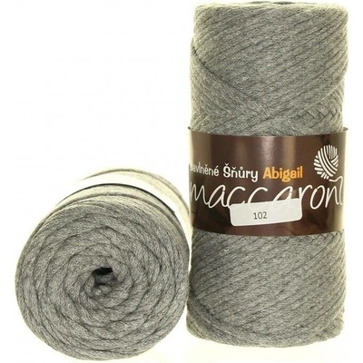 Maccaroni Abigail 3 mm středně šedá