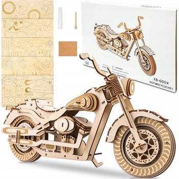 Robotime Drevené 3D mechanické puzzle Motorka Cruiser 420 ks