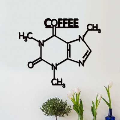 dřevo života Dřevěný obraz COFFEE FORMULA Rozměry (cm): 60x50, Zvolte barvu dekoru: Černá