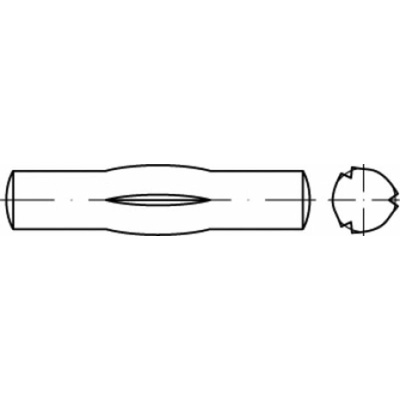 TOOLCRAFT TO-5438016 čiastočne ryhovaný valcový kolík 3 mm ocel 250 ks