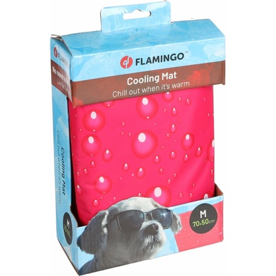 Flamingo chladiaca podložka Fresk Drop fuchsiová M d 70 x š 50 cm