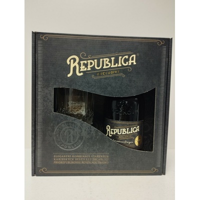Republica Exclusive Božkov 35% 0,5 l (dárkové balení 1 sklenička)