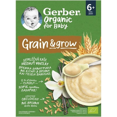 Gerber Organic for Baby Nemléčná kaše pšeničně-ovesná vanilka 200 g
