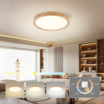 Brilagi - LED таванно осветително тяло WOODROUND LED/30W/230V 3000/4000/6000K, диаметър 40 см (BG3685)