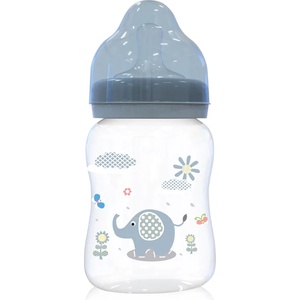Baby Care Бебешко шише с широко гърло Lorelli - Baby Care, Animals, 250 ml, Moonlight Blue (10200710001)