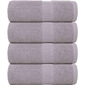 vidaXL Кърпи за гости FROGN 4 бр. сиви 30x50 см 360 г/м2 (136828)