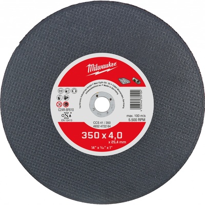 Milwaukee Rozbrušovací kotouč 350 × 4 mm 4932472264