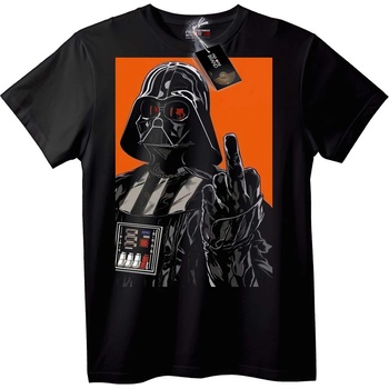 NOONEBRAND Тениска Darth Vader Среден Пръст - 5XL, White