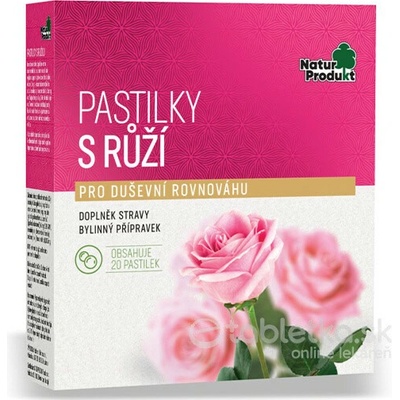 Naturprodukt Pastilky s ružou 20 pastiliek