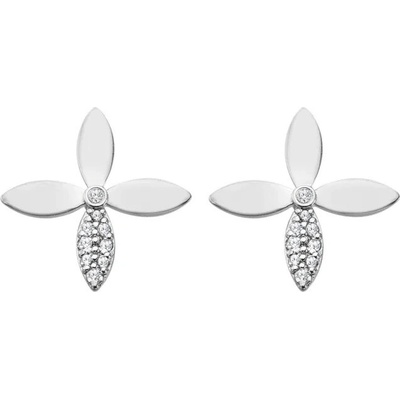 Hot Diamonds Kôstkové strieborné náušnice Kvetina Eden DE892