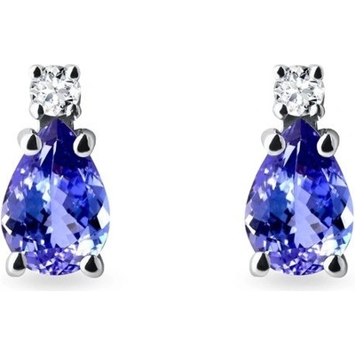 Klenota kapky s diamanty a tanzanity k0417012