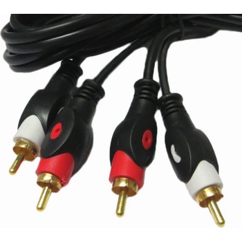 Royal Кабел Royal CABLE-2RCA/300 HQ, от 2x RCA(м) към 2x RCA(м), 3m, черен, позлатени конектори