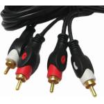 Royal Кабел Royal CABLE-2RCA/300 HQ, от 2x RCA(м) към 2x RCA(м), 3m, черен, позлатени конектори