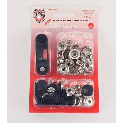 Auto-Moto cvoky - čierna - priemer 1,5 cm - 10 ks