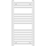 Cascada Стоманена лира за баня Cascada Classic 400 x 800 мм бяла △T60 348 W (3527430)