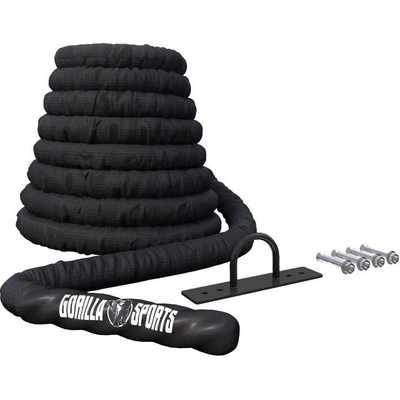 Gorilla Sports Bojové lano včetně držáku, 9 m x 5 cm – Zboží Mobilmania