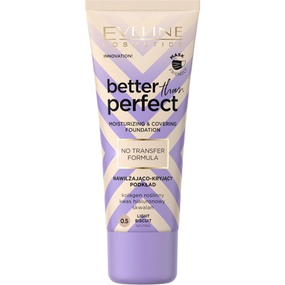 Eveline Cosmetics Better than Perfect krycí make-up s hydratačným účinkom 0.5 Light Biscuit Neutral 30 ml