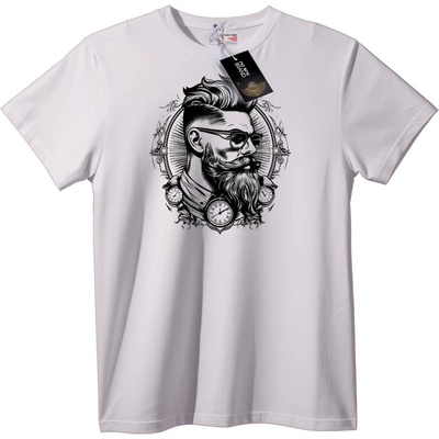 NOONEBRAND Тениска Вечен господин с часовници - 3XL, White