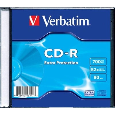 Verbatim Медия Verbatim CD-R 52X SC SINGLE WRAP 700MB EXTRA PROTECTION (43347)