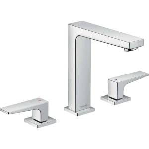 Hansgrohe Metropol - Смесител за умивалник с изпускателен клапан „Push-Open, монтаж с 3 отвора, хром 32515000 (32515000)