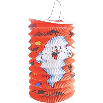 Lampion Halloween duch 15 cm se svítící hůlkou 40 cm