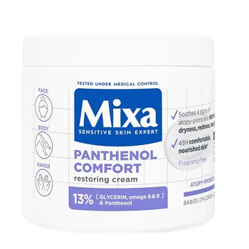 Mixa Регенериращ крем за тяло Panthenol Comfort за суха към атопична кожа, 400 ml (135960)