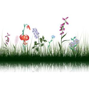 DIMEX ART Флизелинов фототапет силуети от трева 375 x 250 см