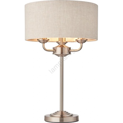 Endon Lighting 94369 - Настолна лампа HIGHCLERE 3xE14/18W/230V бежов/матов хром (EN0052)