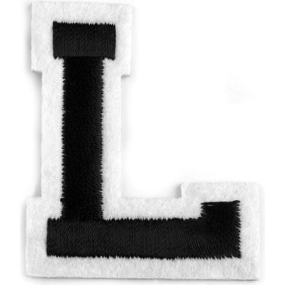 Nažehlovačka písmena, střední, 12 "L" černá