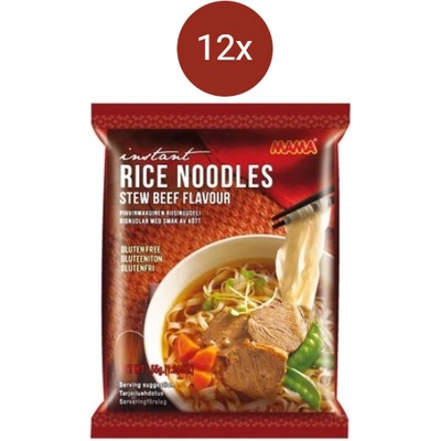 Mama instantní rýžové nudle s příchutí hovězí 12 x 55 g