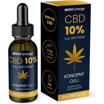 MOVit Energy CBD 10% Full Spectrum konopný olej 10 ml