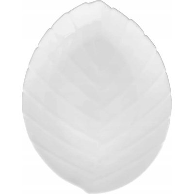 Altom Nocturn Sklenená misa List na servírovanie jedál white 23 cm
