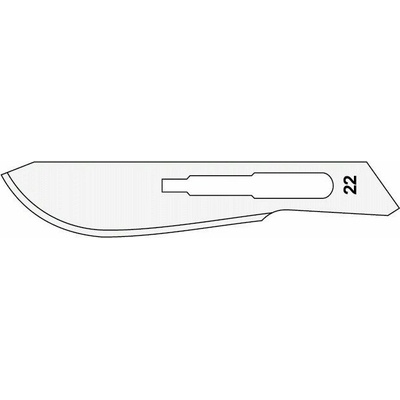 Surgeon čepieľka skalpelová Carbon Steel 100 ks - č. 22