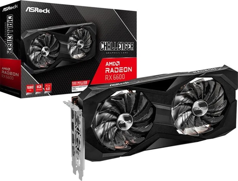 ASRock Radeon RX6600 Challenger D 8GB GDDR6 128bit (RX6600 CLD 8G)