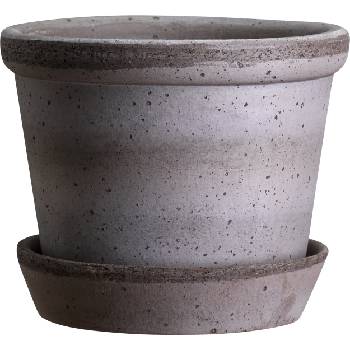 Bergs Potter Саксия Parade с поставка 15 см сива (PG15S)