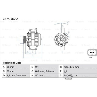 Generátor BOSCH 0 986 047 150