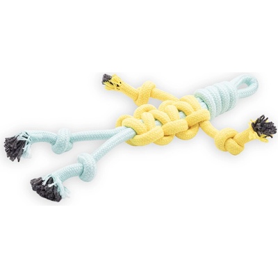 Akinu Panák z lana s copánky žlutá 26 cm
