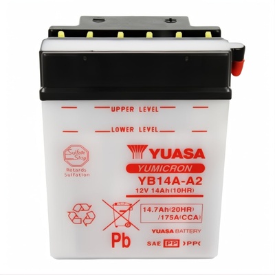 YUASA Yumicron 12V 14Ah left+ YB14A-A2