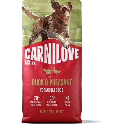 Carnilove Active Dog Dry Made with Duck & Pheasant for Adult All Breeds 2 x 12 kg