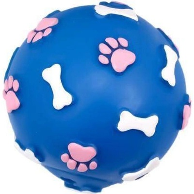 PET NOVA DOG LIFE STYLE Lopta so vzormi lebiek a kostí 9 cm