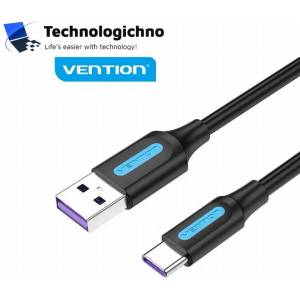 Vention Кабел Vention USB-A - Type-C Black 5A 1m (6922794749504)